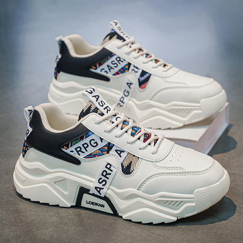 Ethnic Fashion For Men - LOEIKAN Men's Ethnic Print Chunky Sneakers,