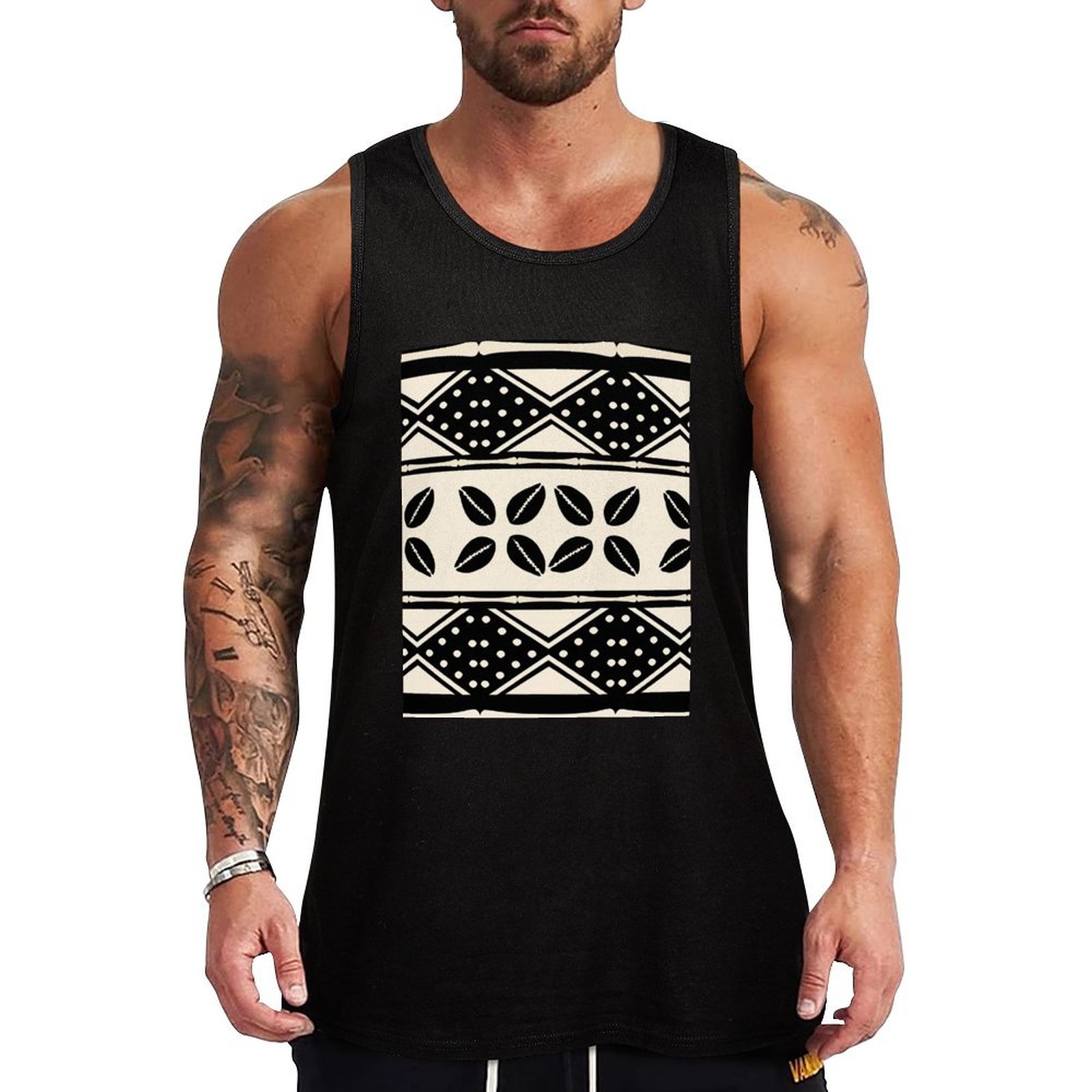 Mudcloth Print Top - African abstract mud cloth pattern Tank