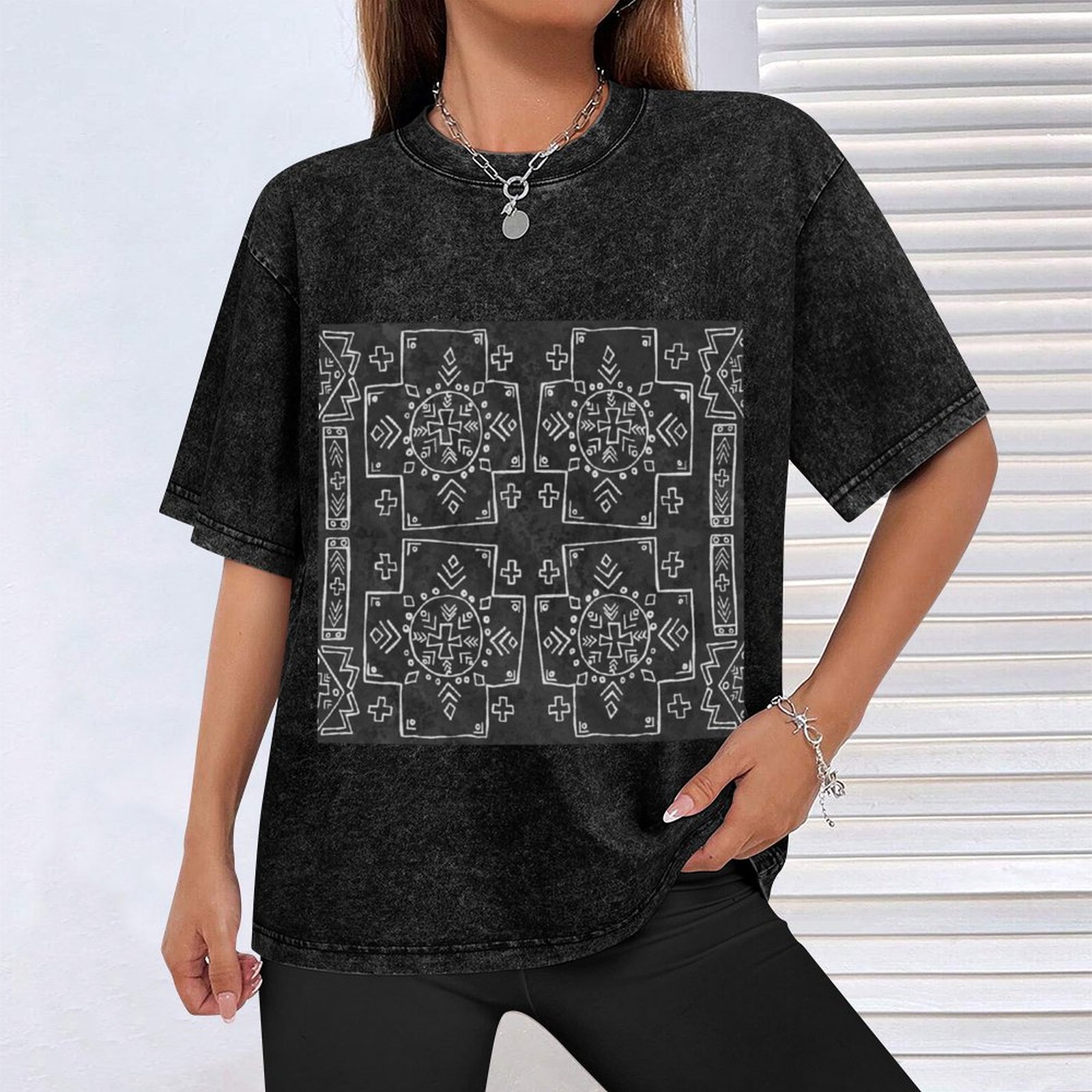 Mali Tribal Mud Cloth, Cross a - Mudcloth Print Top recensie en prijs