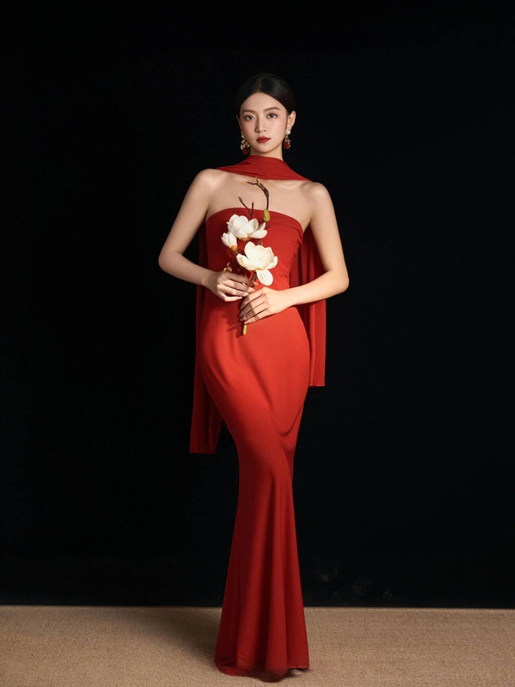 Red Retro Chinese Style Dress  - Ethnic Fashion Studio recensie en prijs