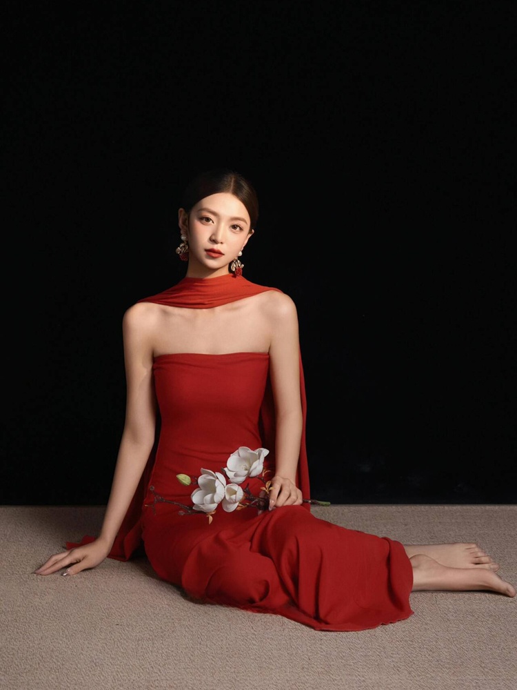 Red Retro Chinese Style Dress  - Ethnic Fashion Studio recensie en prijs