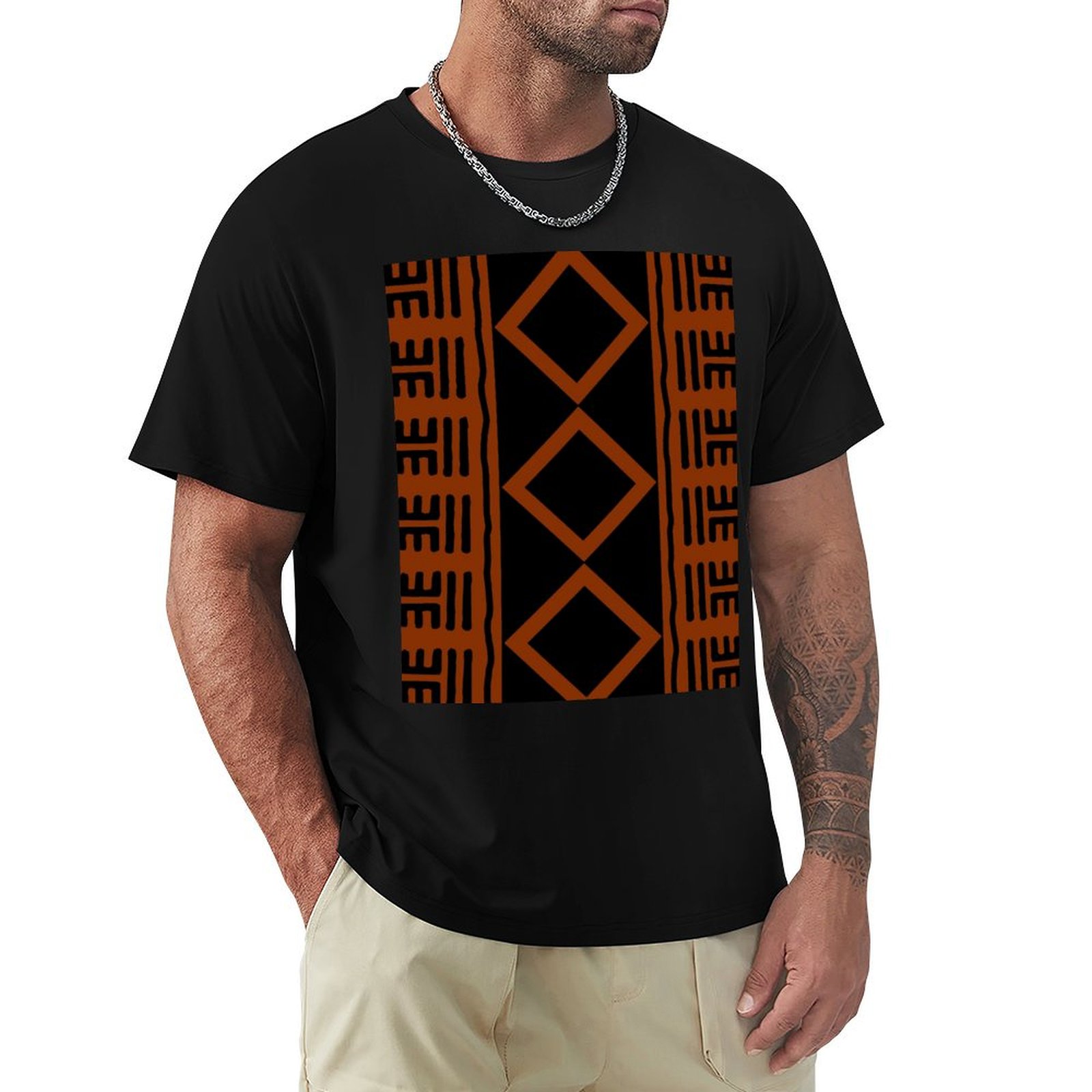 Rust Colored African Mudcloth  - Mudcloth Print Top recensie en prijs