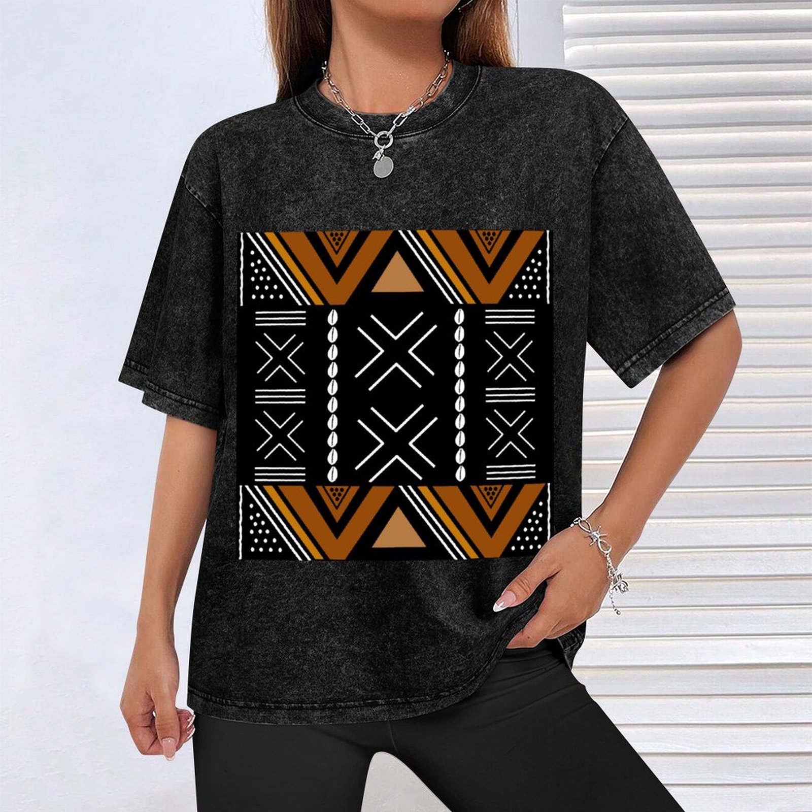 African Mud Cloth Bogolan Desi - Mudcloth Print Top recensie en prijs