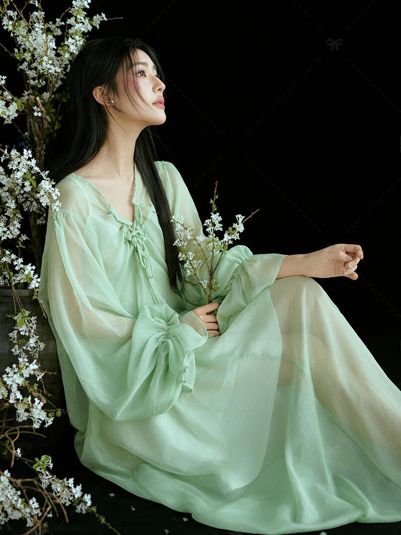 Chinese Style Green Dress Trad - Ethnic Fashion Studio recensie en prijs
