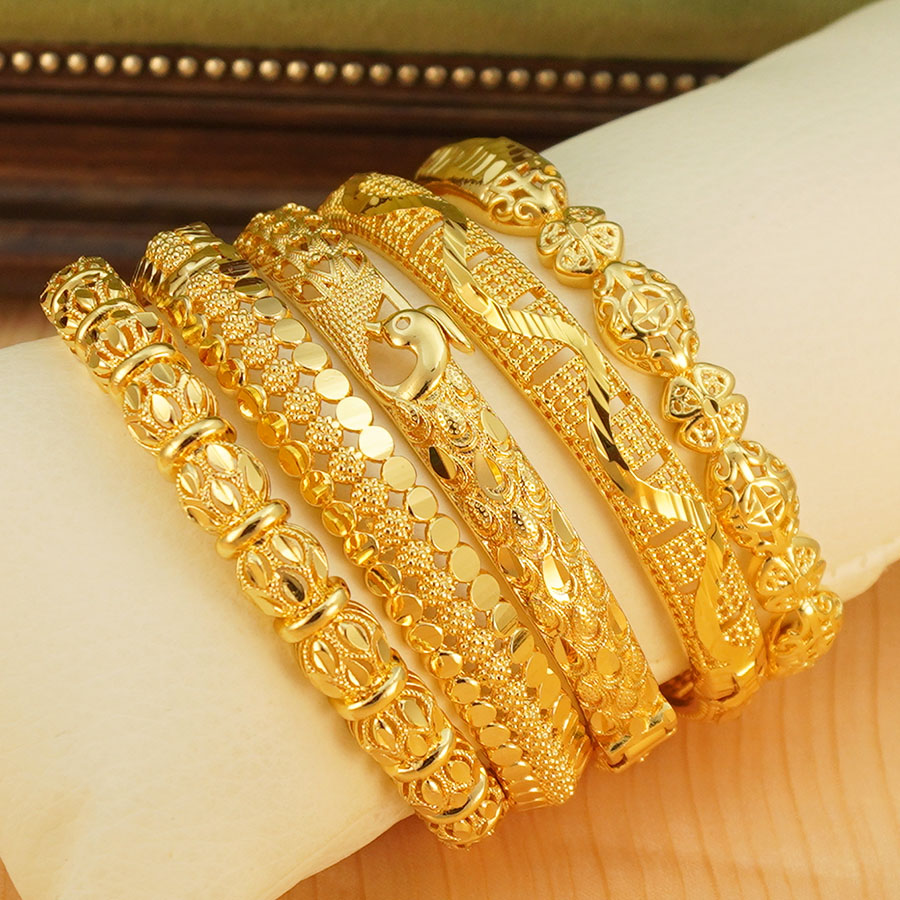 1Pcs Gold Tone Peacock Carved  - Ethnic Fashion Dubai recensie en prijs