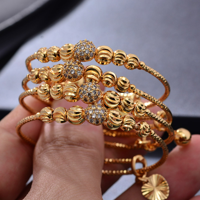 24K 4pcs Ethnic Bead Gold Colo - Ethnic Fashion Dubai recensie en prijs