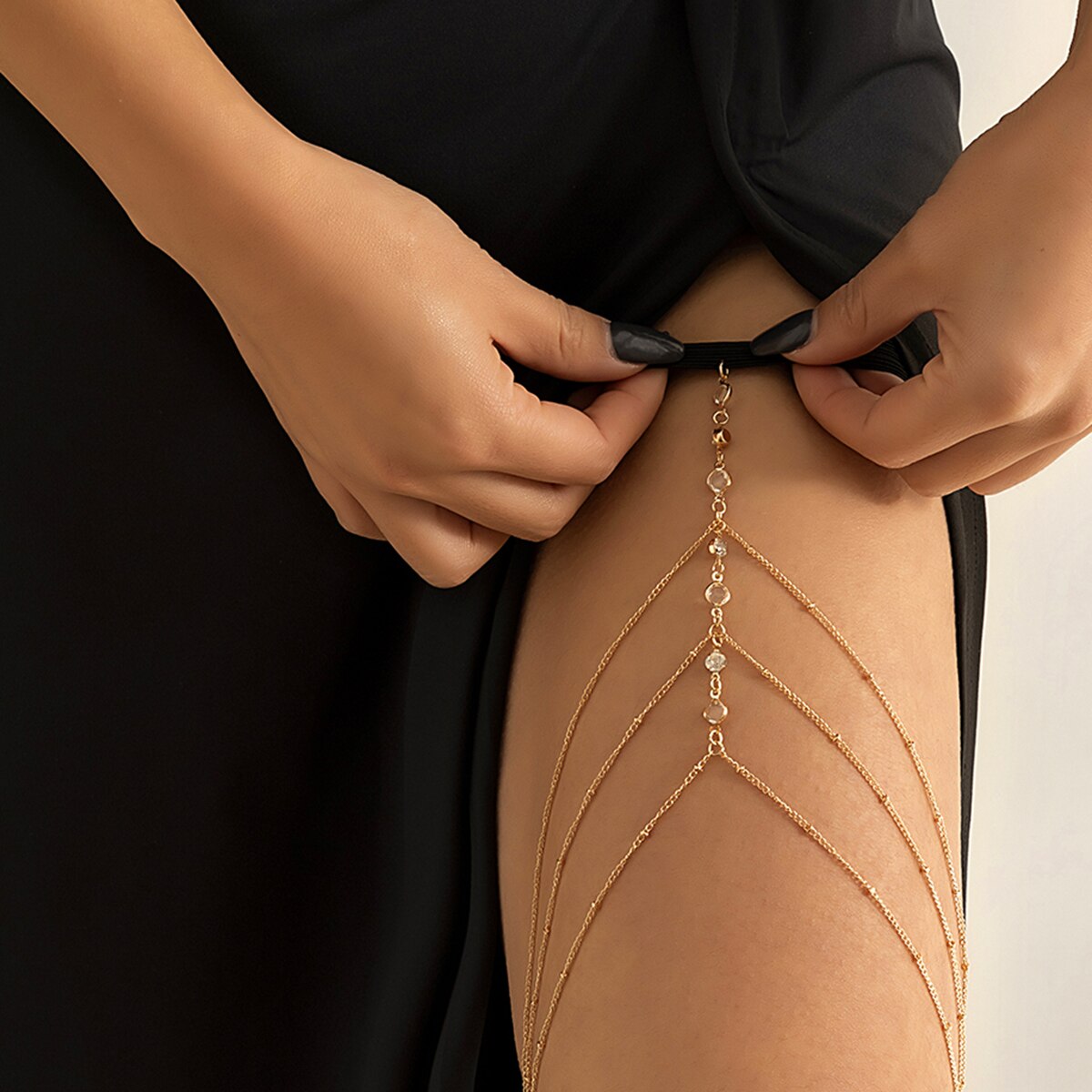 Boho Elastic Band Crystal Leg  - Ethnic Fashion Jewellery recensie en prijs