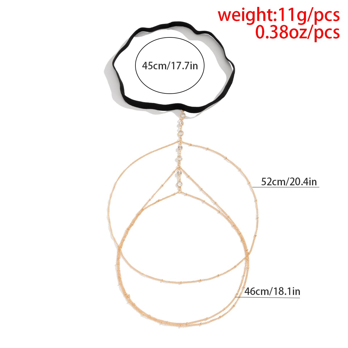 Boho Elastic Band Crystal Leg  - Ethnic Fashion Jewellery recensie en prijs