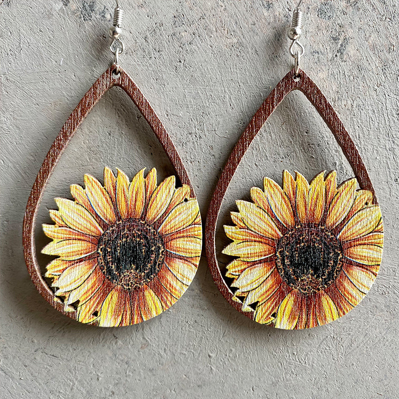 Laser Cutout Wood Sunflower Ca - Ethnic Fashion Boutique recensie en prijs