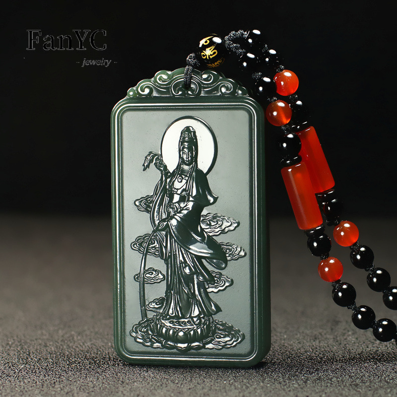 Natural Hetian Jade Qingyu Gua - Ethnic Fashion For Men recensie en prijs