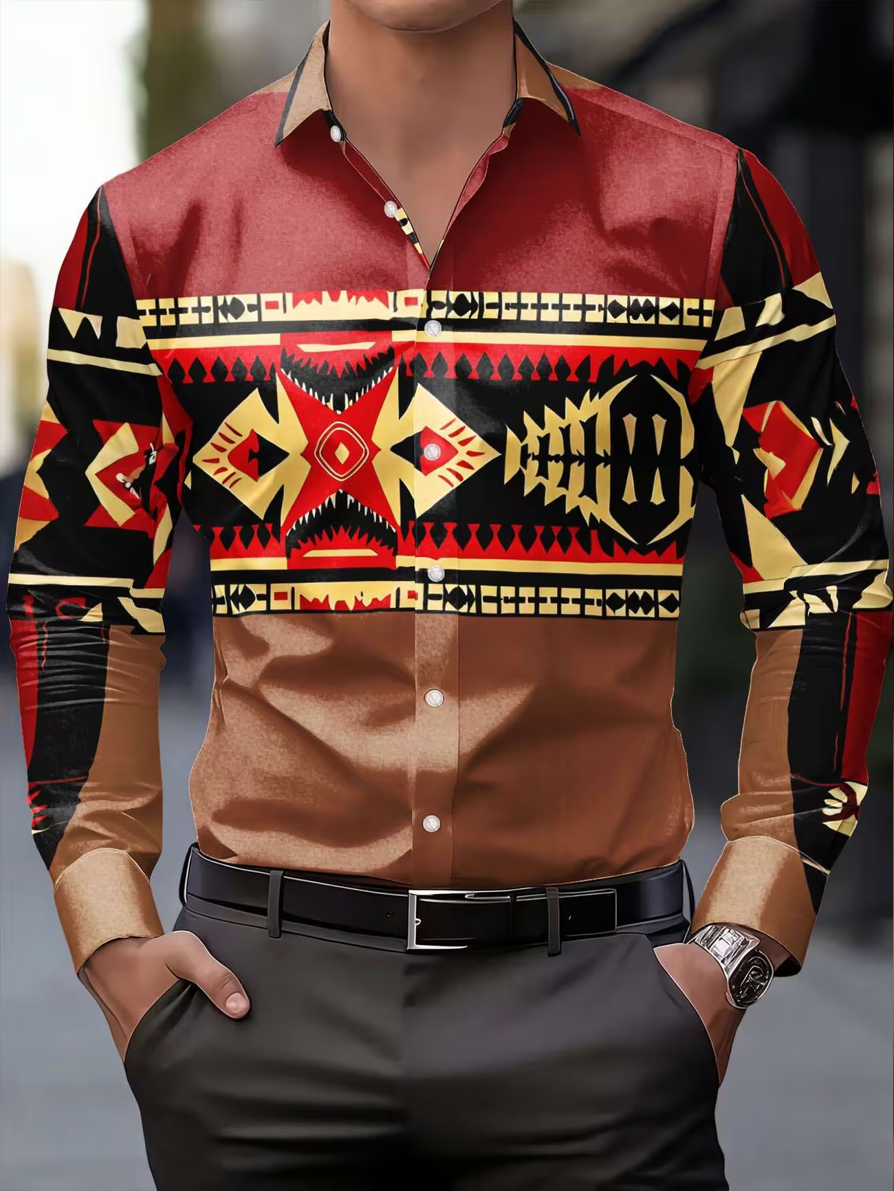 New Red Brown Indian Tribe Tot - Fashion Ethnic Indian Clothing recensie en prijs