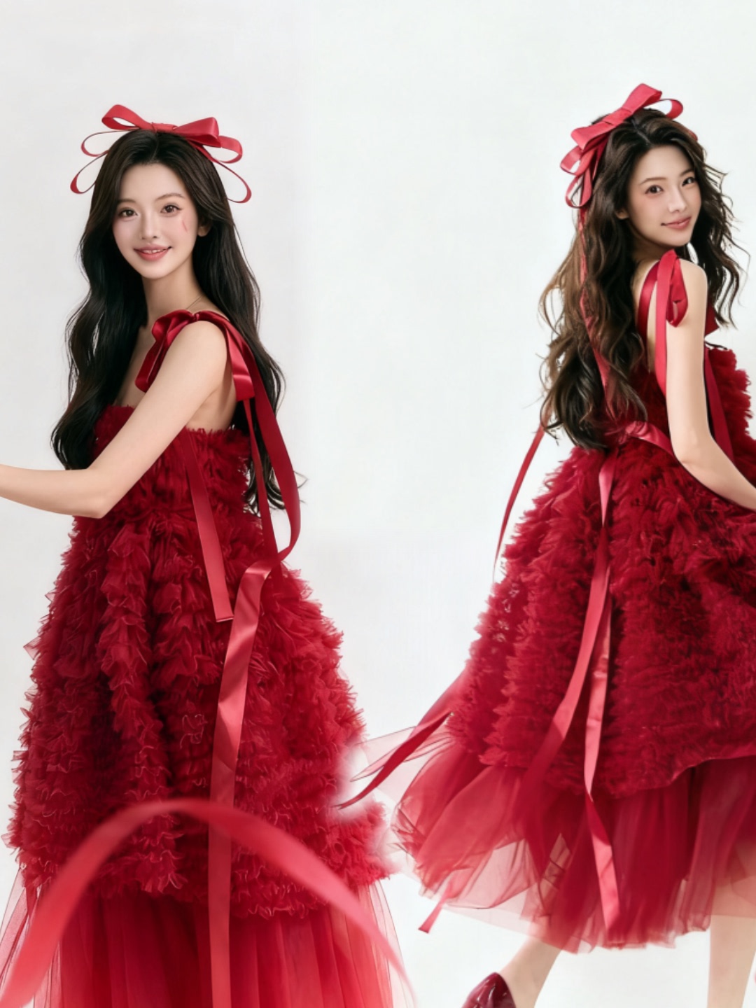 Red Tulle Skirt Artistic Birth - Ethnic Fashion Studio recensie en prijs