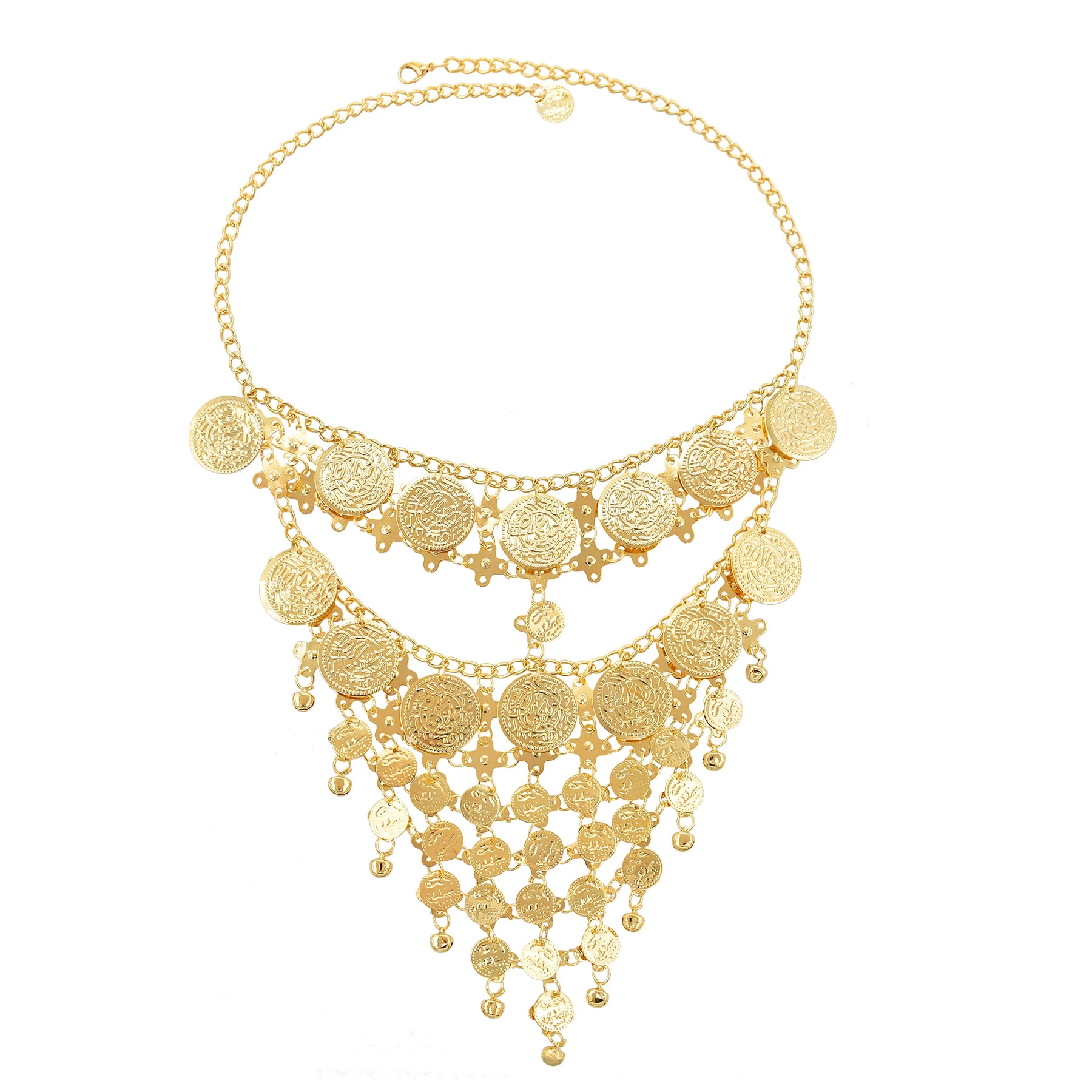 4 Golden Coin Tassel Mask Hair - Fashion Ethnic Indian Clothing recensie en prijs