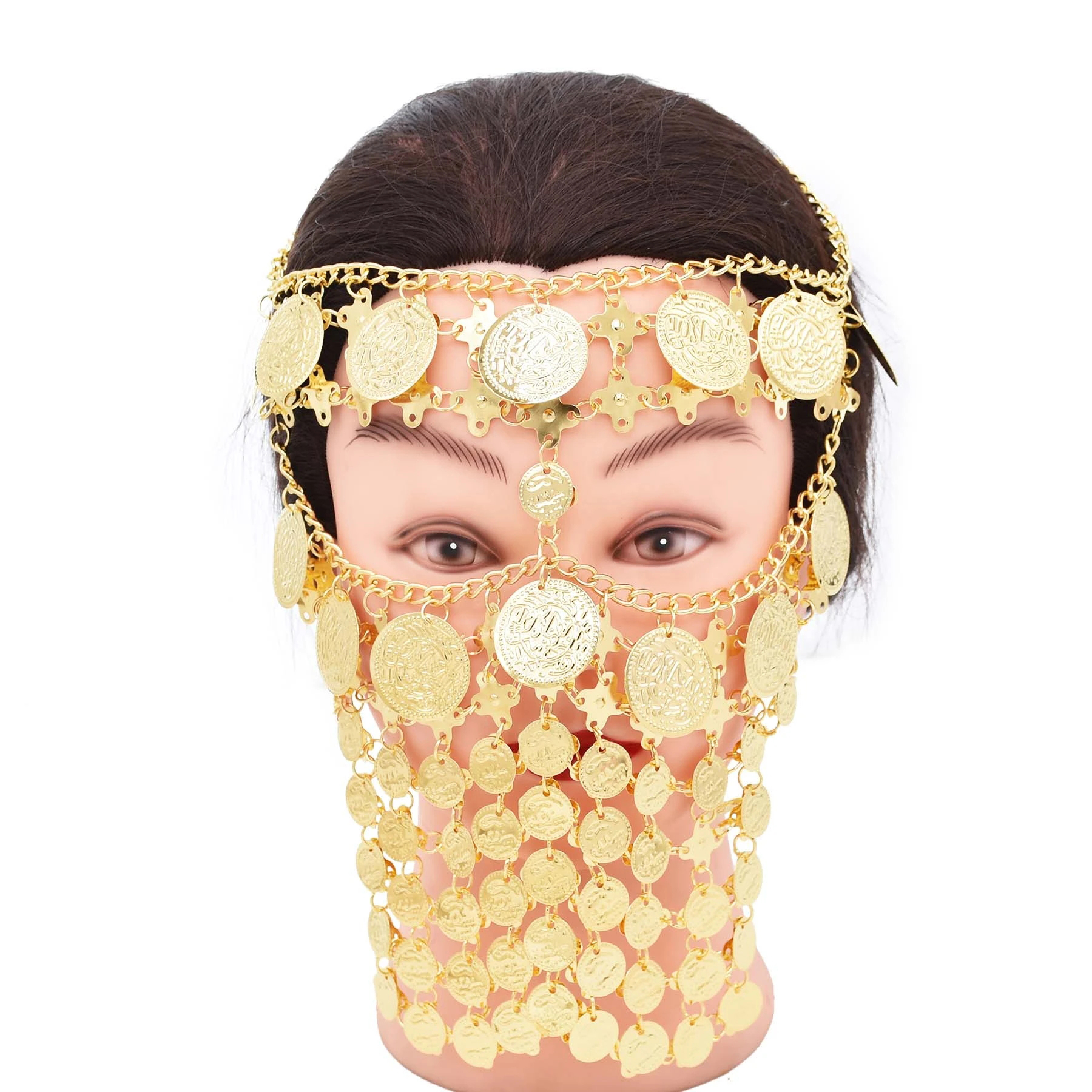 4 Golden Coin Tassel Mask Hair - Fashion Ethnic Indian Clothing recensie en prijs