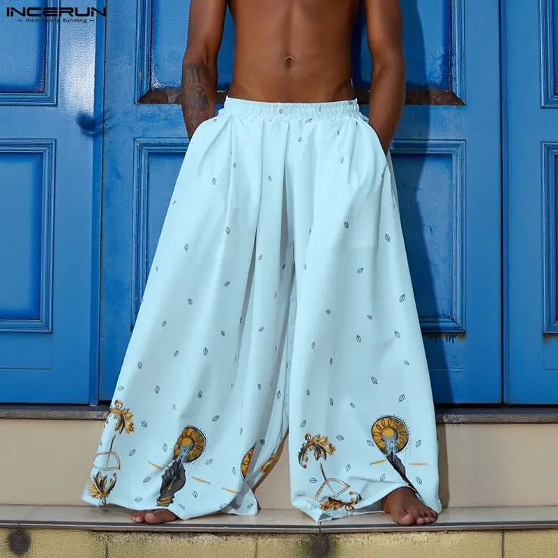 INCERUN Men Wide Leg Pants Pri - Ethnic Fashion For Men recensie en prijs