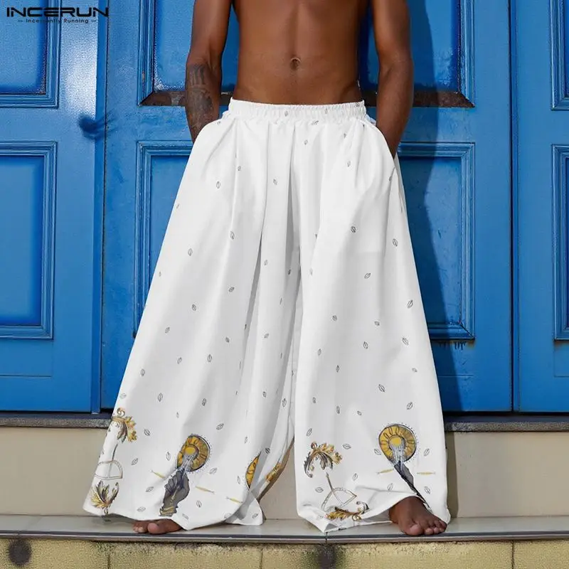 INCERUN Men Wide Leg Pants Pri - Ethnic Fashion For Men recensie en prijs