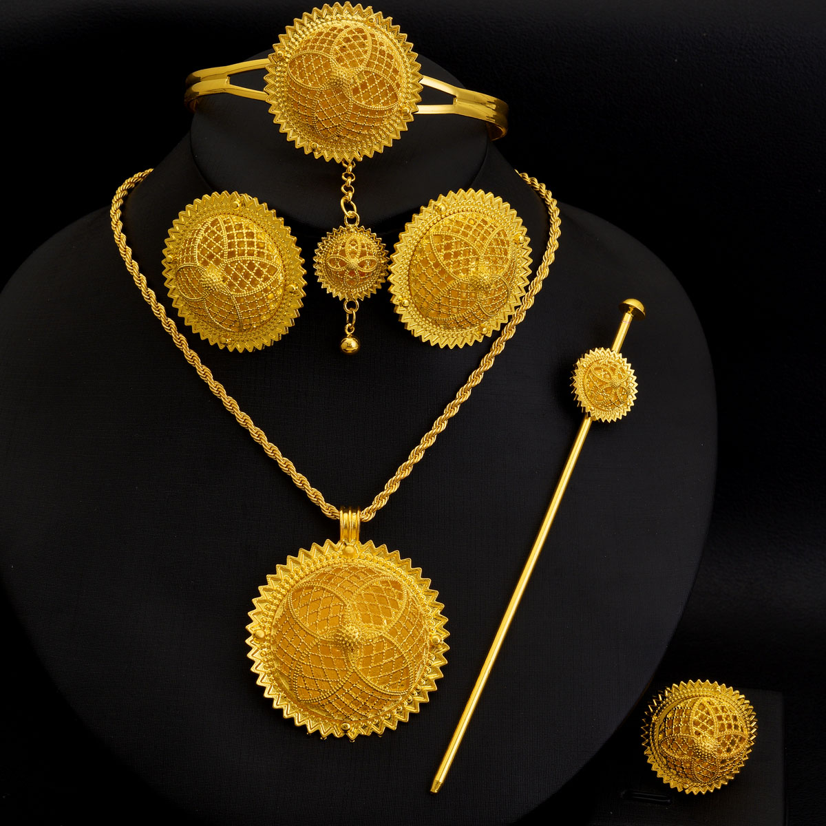 Africa Dubai Golden Color Jewe - Ethnic Fashion Dubai recensie en prijs
