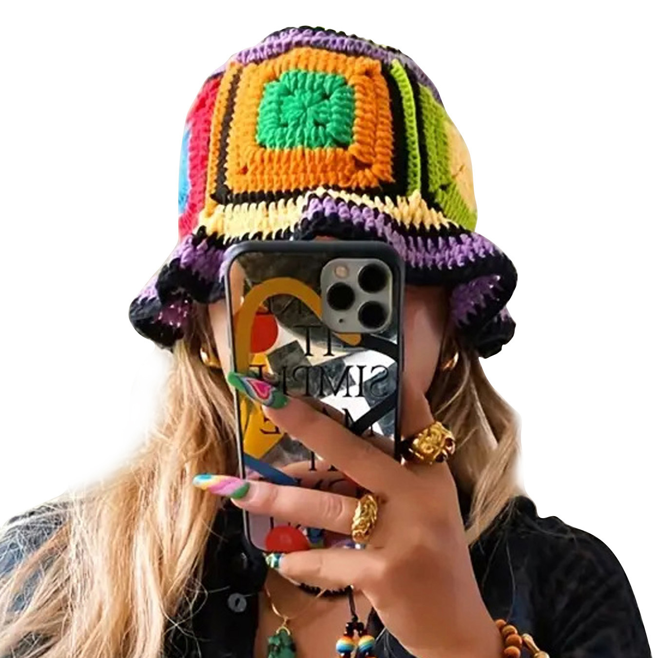 Purple-Edged Zuma Hat, Hand-Kn - Ethnic Wear Fashion Designer recensie en prijs