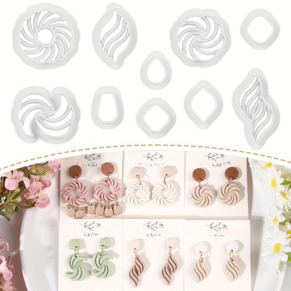 10Pcs Boho Swirl Polymer Clay  - Ethnic Fashion Jewellery recensie en prijs