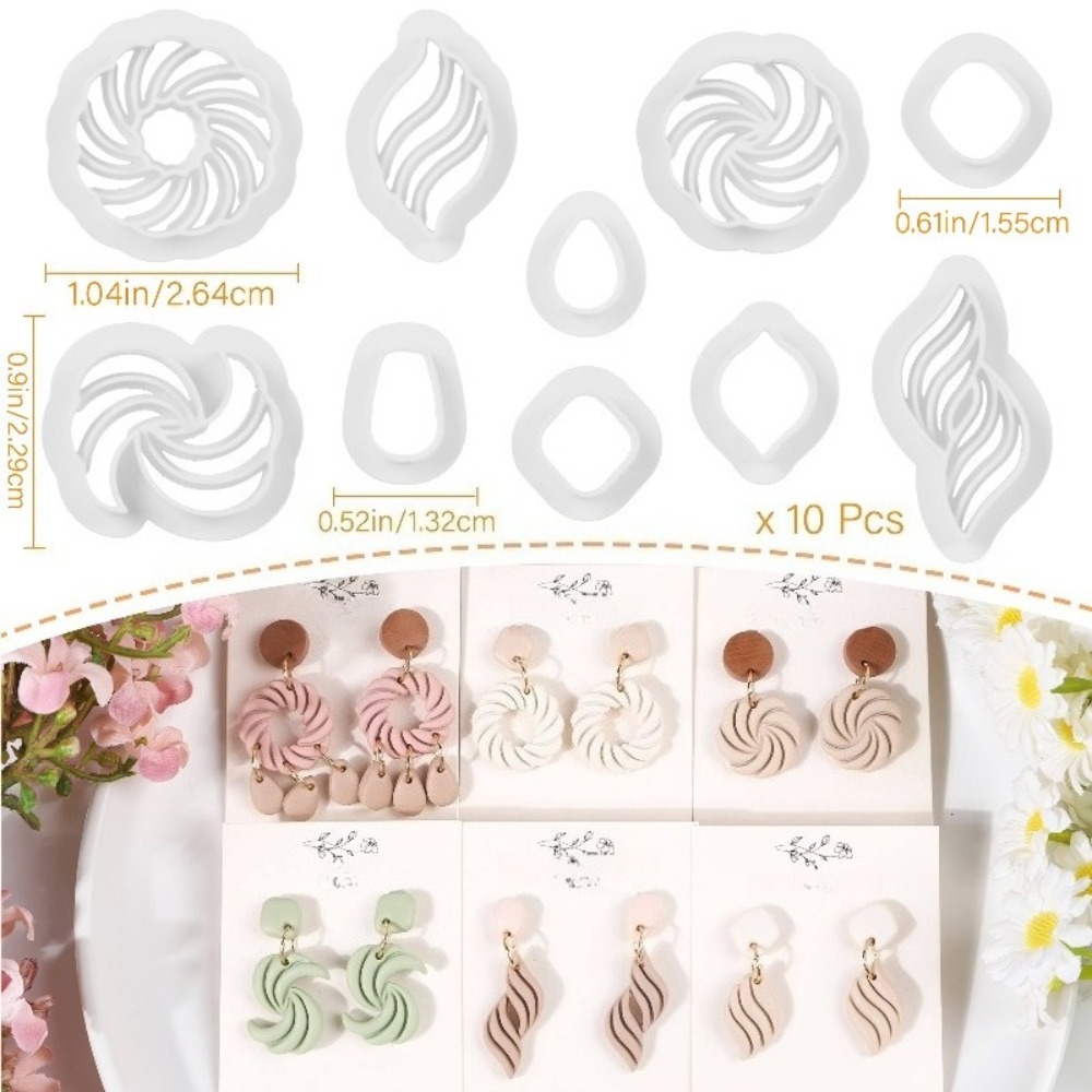 10Pcs Boho Swirl Polymer Clay  - Ethnic Fashion Jewellery recensie en prijs