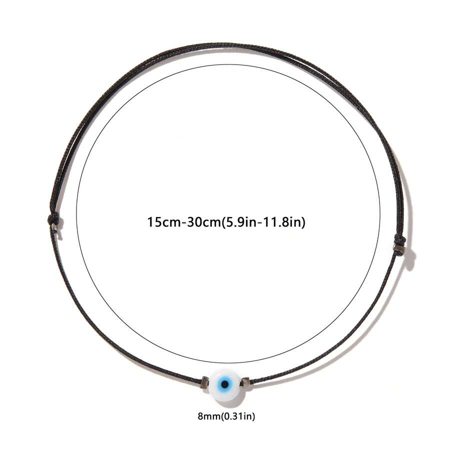 Dainty Black Cord Evil Eye Ank - Ethnic Wear Fashion Designer recensie en prijs