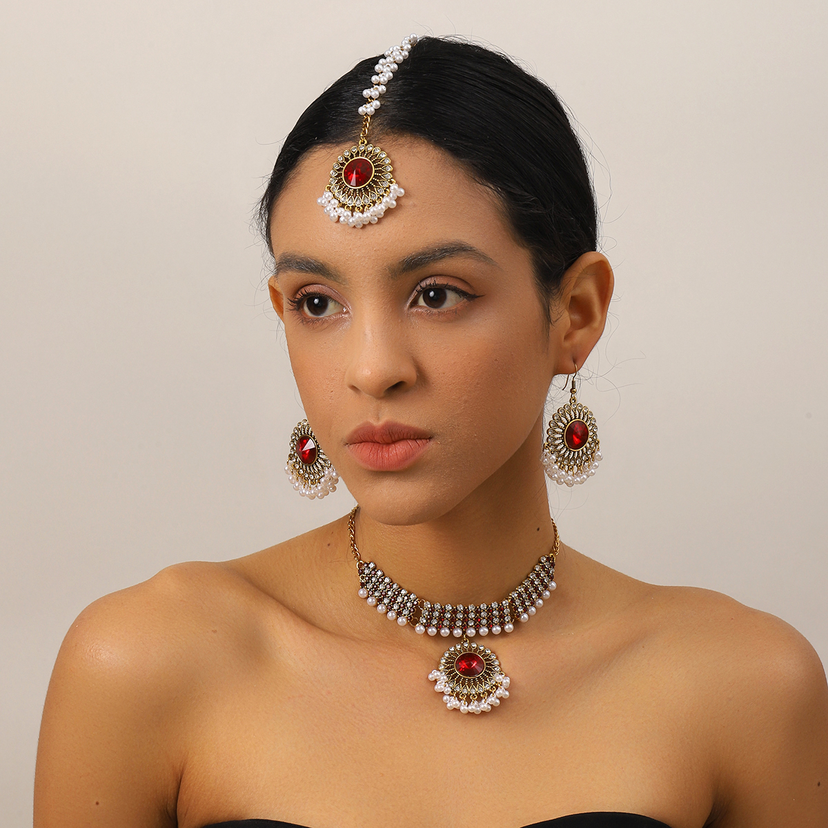 Luxury Gold Color Round Crysta - Ethnic Fashion Dubai recensie en prijs