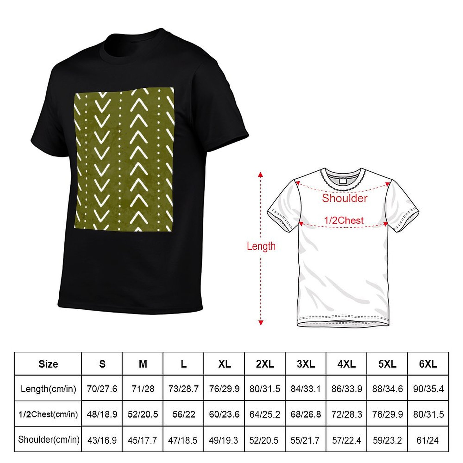 Olive Green Mudcloth Arrows Pa - Mudcloth Print Top recensie en prijs
