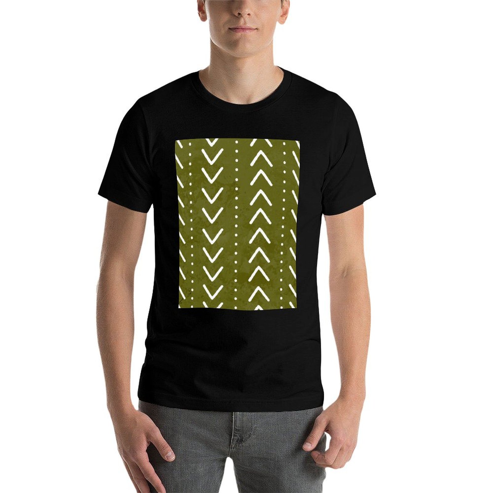 Olive Green Mudcloth Arrows Pa - Mudcloth Print Top recensie en prijs