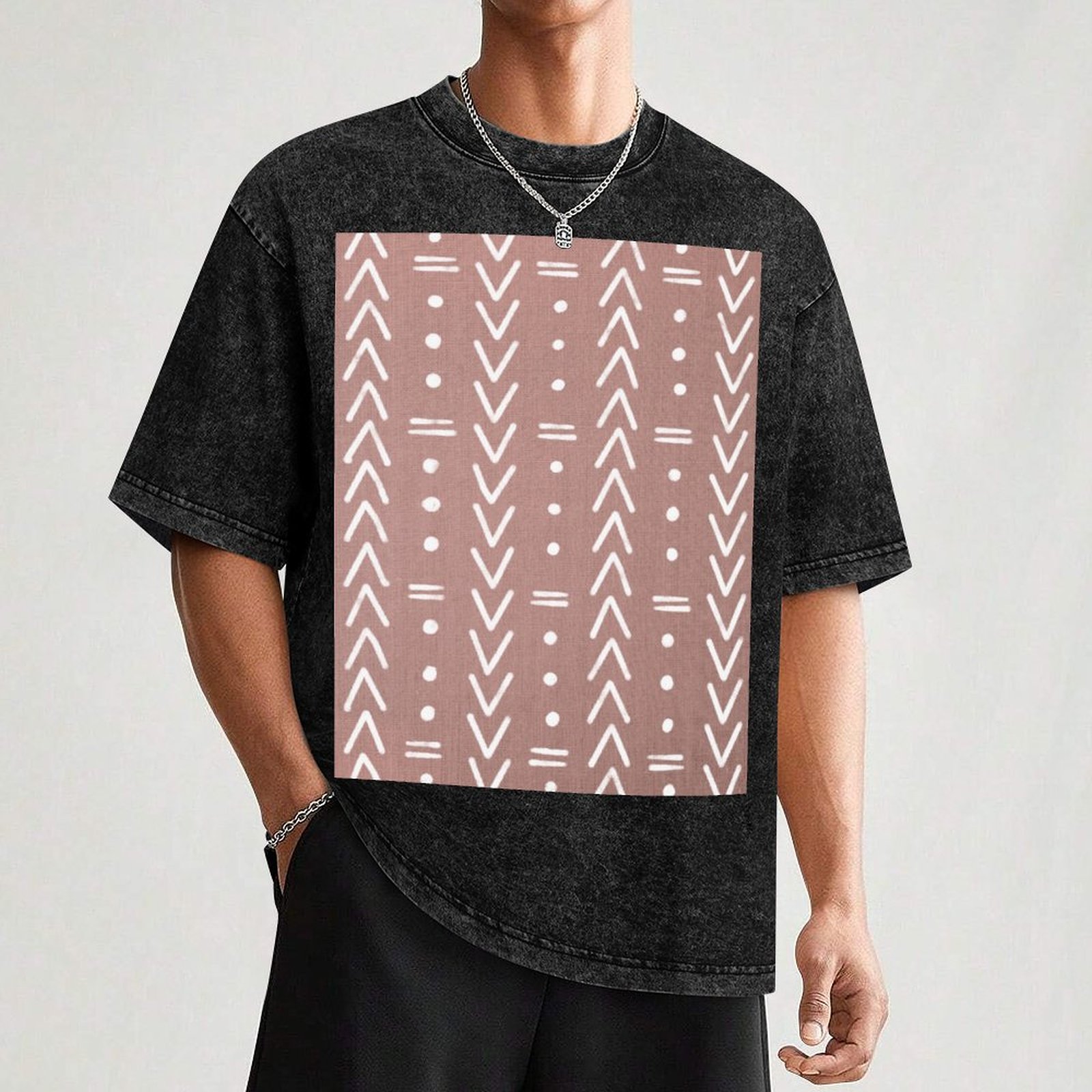 Mudcloth White Geometric Shape - Mudcloth Print Top recensie en prijs