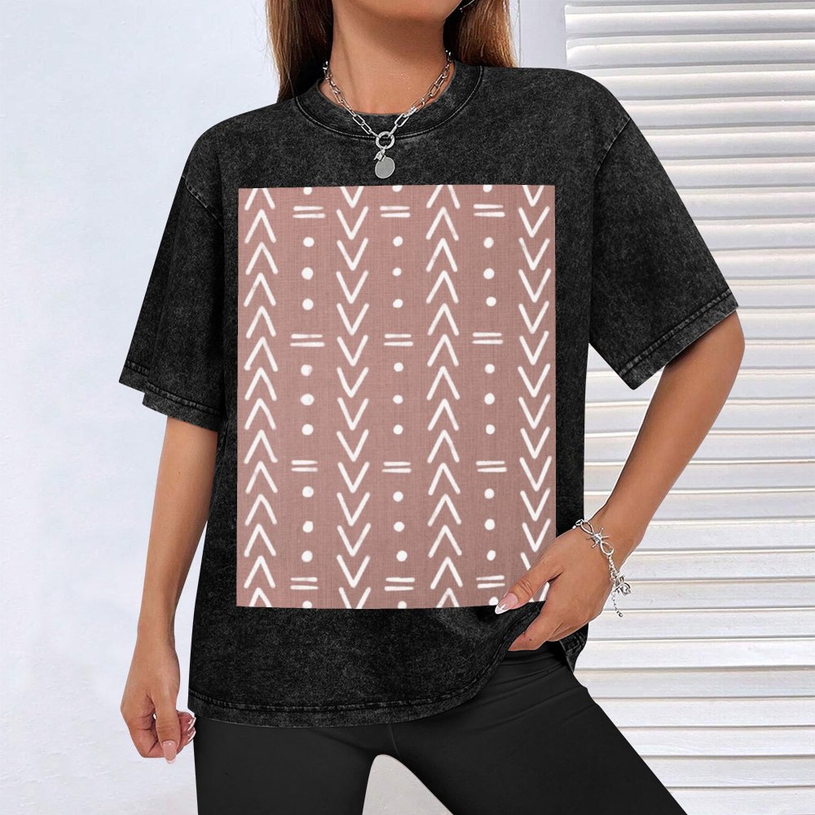 Mudcloth White Geometric Shape - Mudcloth Print Top recensie en prijs