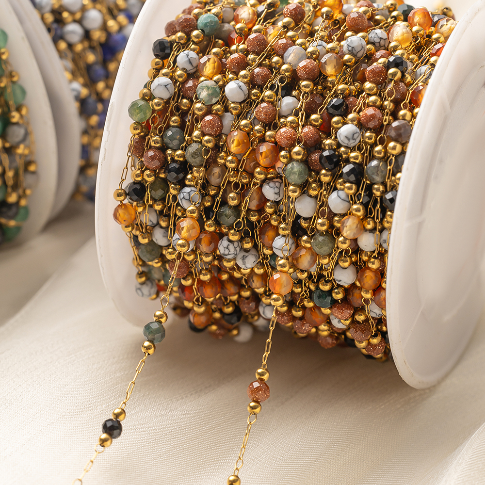 1Meter Elegant Mix Round Stone - Ethnic Fashion Jewellery recensie en prijs