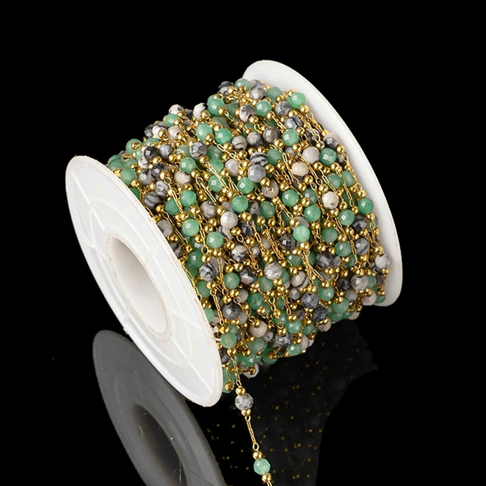 1Meter Elegant Mix Round Stone - Ethnic Fashion Jewellery recensie en prijs