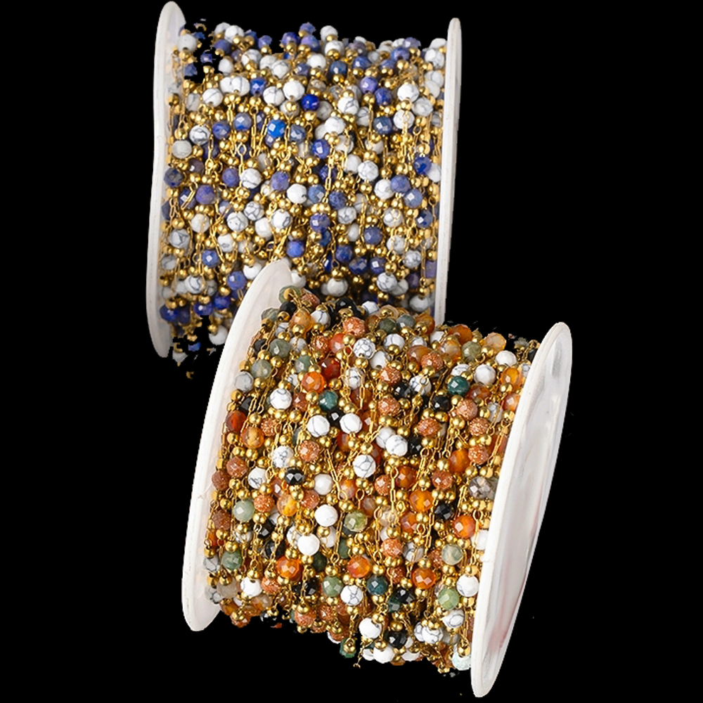 1Meter Elegant Mix Round Stone - Ethnic Fashion Jewellery recensie en prijs