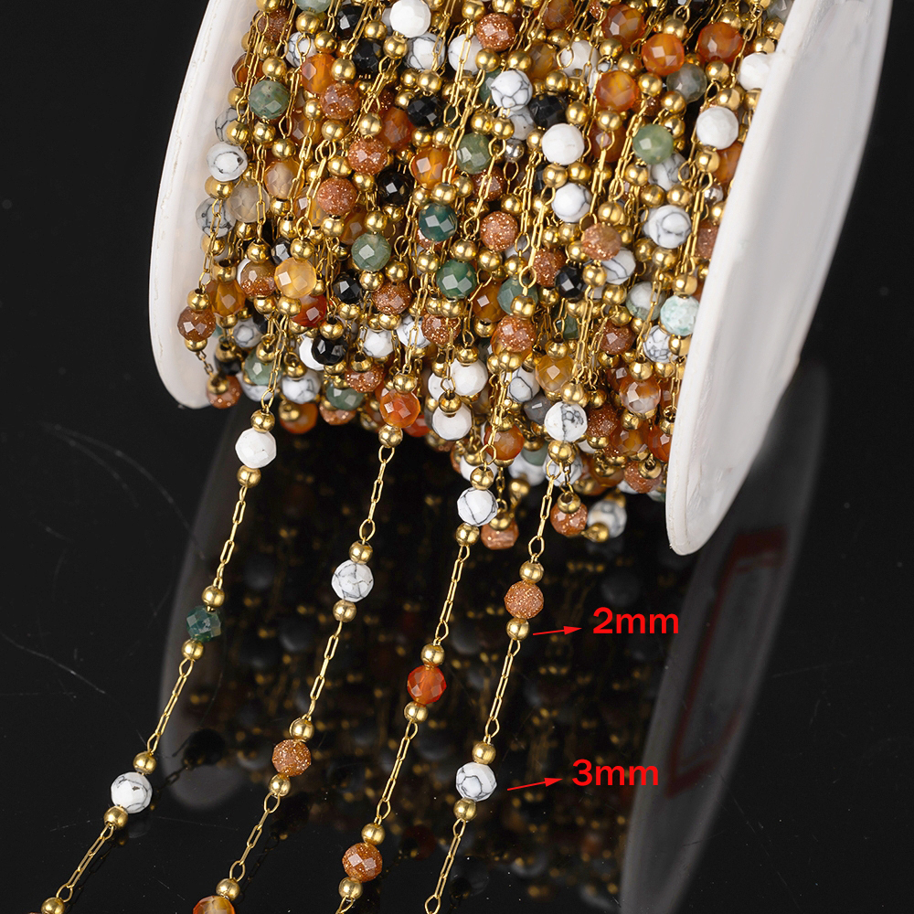 1Meter Elegant Mix Round Stone - Ethnic Fashion Jewellery recensie en prijs