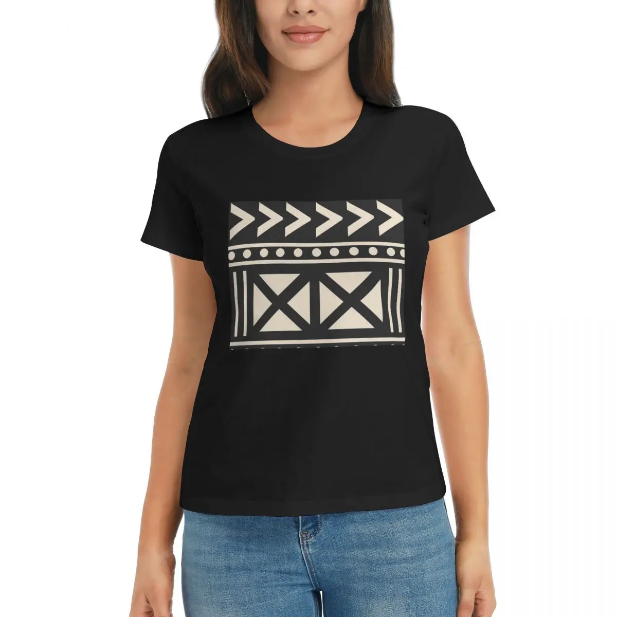 Women T-Shirt African Mud Clot - Mudcloth Print Top recensie en prijs