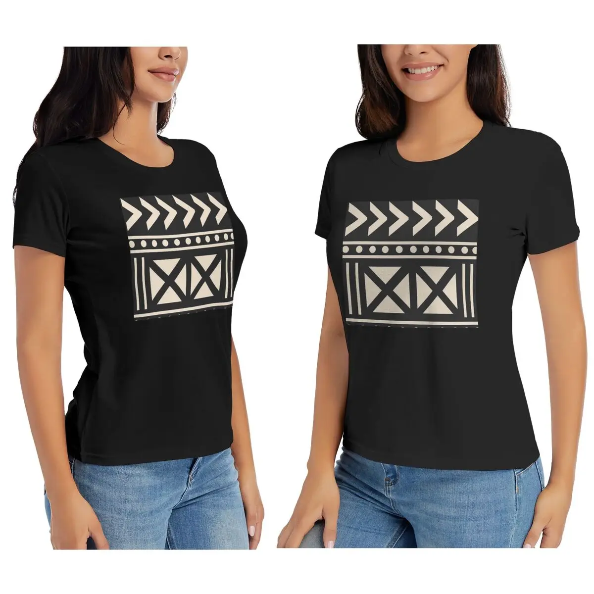 Women T-Shirt African Mud Clot - Mudcloth Print Top recensie en prijs